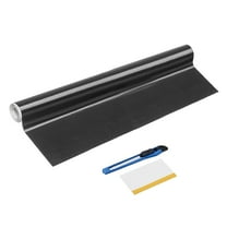 Uxcell 1 Set 6D Carbon Fiber Vinyl Wrap 19.7" x 10ft Self-Adhesive with Scraper, Black