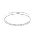 thumbnail image 2 of Unique Moments 0.75 ct Lab Grown Radiant Cut Diamond Tennis Bolo Bracelet for Women 10K White Gold, 2 of 4