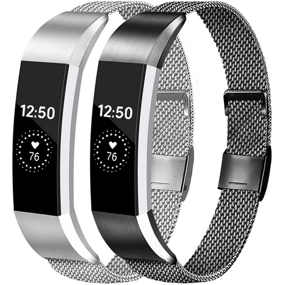Bracelets de Remplacement en Métal Compatibles avec les Bracelets Fitbit Alta Hr, Bracelet de Poignet en Métal Ajustable pour Fitbit Alta Hr 2 7/ Fitbit Alta 2 6 Petite Grande Taille
