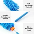 thumbnail image 6 of Microfiber Duster for Cleaning, Hand Washable Dusters with 2pcs Replaceable Microfiber Head, Extendable Pole, Detachable Cleaning Supplies for Office, Car, Window, Furniture, Ceiling Fan, 6 of 6