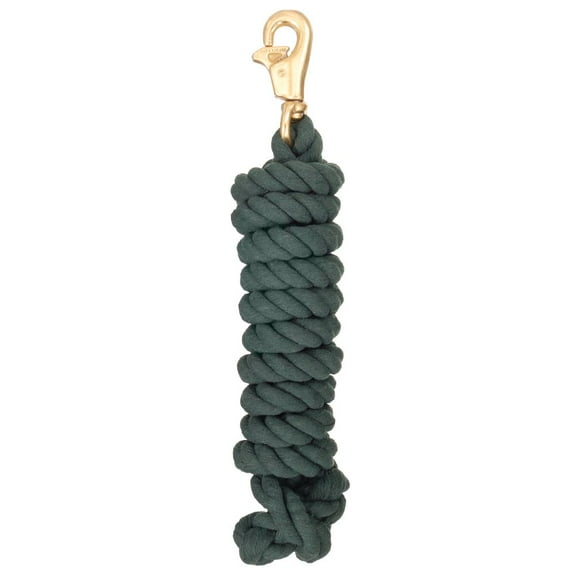 Tough 1 Braided Cotton Lead with Trigger Bull Snap, Hunter Green, 8 1/2'