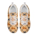 thumbnail image 5 of COEQINE Women Running Shoes Lace-up White Sole Sneakers Hiking Camping Soft Breathable Training Athletic Footwear Tennis Shoes, Halloween Pumpkin Cobweb Bow, 5 of 7