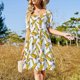 thumbnail image 4 of Vestido de manga corta con lápices para profesora, ropa de mujer, ropa de mujer, verano , novedades, vestido, 4 of 7
