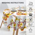 thumbnail image 3 of Fall Tablecloth Washable Pumpkin Sunflower Tablecloth Round 60 Inch Reusable Autumn Table Cloth for Holiday Party Dinner Dining Table Decor, 3 of 6