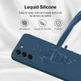 thumbnail image 3 of WWS-Case Compatible with Samsung Galaxy S22 Plus, Silky-Soft Touch Full-Body Protective Phone Silicone Case, Shockproof Cover with Microfiber Lining, Blue, 3 of 4