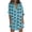 Blue, variant on Ichuanyi Woman Dress Women's Printing Loose Casual Fashion Long Sleeve Lace Buttons Shirt Dress
