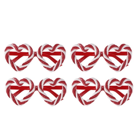 

4 Pairs Valentine s Day Love Candy Party Glasses Decorative Photo Supplies