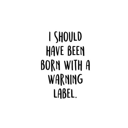 I Should Have Been Born With A Warning Label.: An Irreverent Snarky Humorous Sarcastic Funny Office Coworker & Boss Congratulation Appreciation Gratitude Thank You Gift (Paperback)