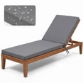 thumbnail image 6 of YEERSWAG Outdoor Chaise Lounge Cushions, 72x21x3 inch Lounge Chaise Cushion with Ties, High Density Foam Patio Chaise Lounge Chair Cushion for Outdoor Patio, Gray, 6 of 10
