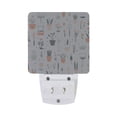 thumbnail image 5 of Yayeee LED Night Light for The Home Plug in With Light Sensors 2 Pack, Green Garden Pattern, 5 of 6