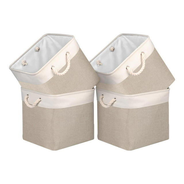 Cubos de almacenamiento Univivi de tela plegables de 30 cm, paquete de 4
