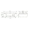 thumbnail image 3 of Pefilos 26" Elevated Pet Dog Bed with Solid Wood Legs and Walnut Bent Wood Back, Cashmere Cushion, Pet Sofa for Indoors Dogs, Gray, 3 of 9