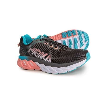 Hoka One One Womens Arahi Fabric Low Top Lace Up Running, Black, Size