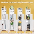 thumbnail image 4 of PinkSheep Small Bathroom Storage Cabinet with Doors and Shelves, Free Standing Toilet Paper Holders Stand Organizer for Small Spaces, White, 4 of 8