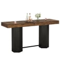 thumbnail image 3 of Fnova 71 Inch Tall Bar Height Table with Footrest, Industrial Bar Table for Home Bar Pub Restaurant, 3 of 12