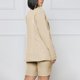 thumbnail image 2 of Chaquetas de traje de oficina Conjunto de pantalones cortos casuales de moda de manga larga de estilo simple de color sólido para mujer,blazer moda(Beige， S), 2 of 4