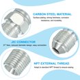 thumbnail image 4 of Conectores de Nipple Reductor Hexagonal Adaptador de Tubería 1/2 Macho 37° Flare JIC x 1/4 Macho NPT 2 Paquete, 4 of 6