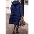 thumbnail image 5 of Women's 2024Warm Winter Coats Reversible Sherpa Fleece Long Hooded Puffer Jackets Outerwear, 5 of 6