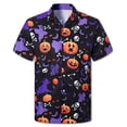 thumbnail image 1 of Camisa Cromoncent para niños, hawaiana, manga corta, Halloween, 13-14 años, 1 of 7