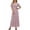 01 Pink, variant on Womens Bohemian Summer Maxi Dresses, Chic Split Sleeve High Waisted Swing Long Vacation Beach Dress