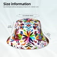 thumbnail image 6 of Kll Mexican Bright Style Bucket Hat For Women Men Packable Travel Beach Sun Hat Outdoor Rave Accessories Reflective Fisherman Cap, 6 of 9