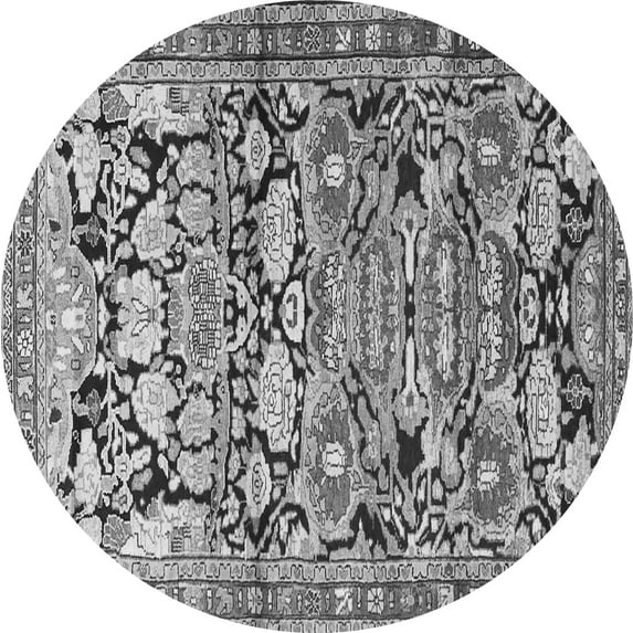 Ahgly Company Indoor Round Persian Gray Traditional Area Rugs, 6' Round