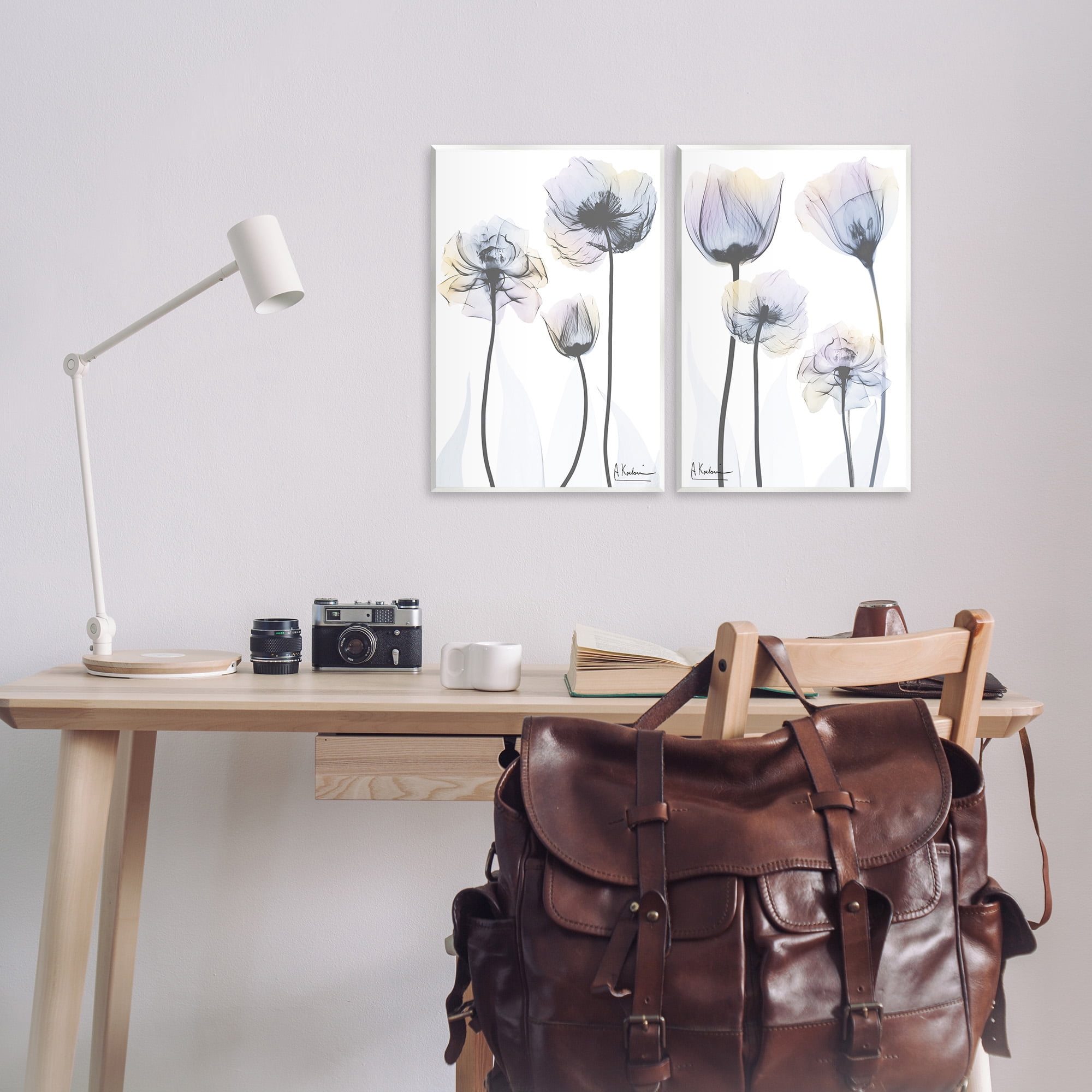 Stupell Industries Modern X-Ray Blooms Botanical & Floral Photography Unframed Art Print Wall Art, 13 x 19, Set of 2
