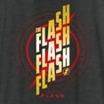 thumbnail image 2 of Women's The Flash Triple Gold Logo  Racerback Tank Top Black Heather Small, 2 of 4