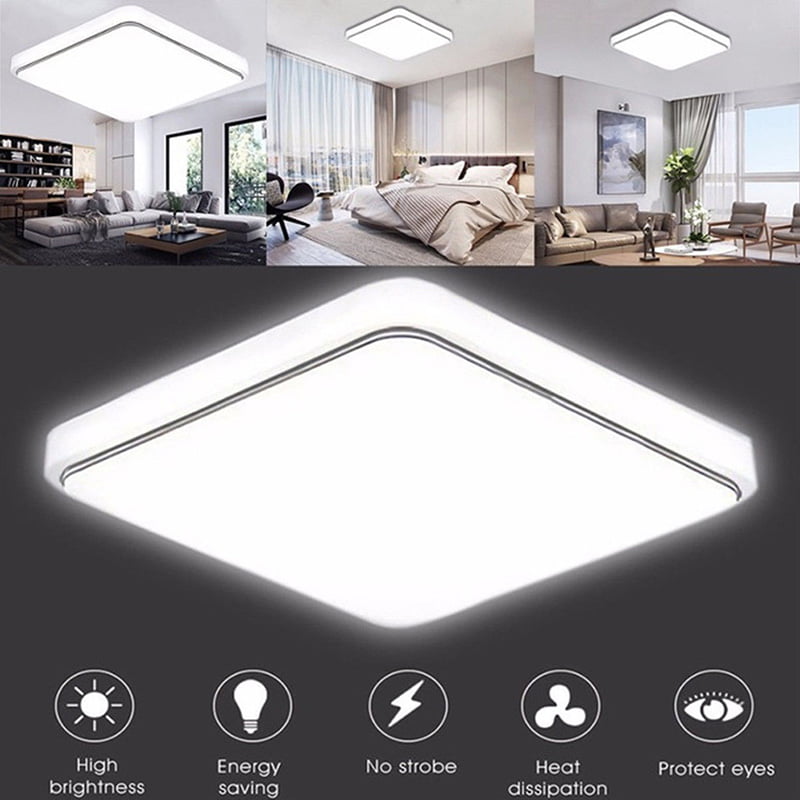 Square LED Ceiling Down Light Panel Wall 12/24W Mount Kitchen Bedroom Lamp 