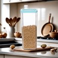 thumbnail image 4 of Tall Airtight Food Storage Container with Lids, Plastic Pantry Canisters Set of 5, Leakproof & Bpa-free for Flour, Cereal, Rice, Pasta, Clear Kitchen Organization for Countertop & Cabinet, 4 of 6