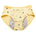 thumbnail image 6 of FINALGANG Girls Cartoon Prints High Waisted Briefs Kids Teen Breathable Stretchy Underwear For Casual Daily Wear Yellow M, 6 of 8