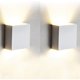 thumbnail image 1 of Moderna lámpara de pared LED de 6 W, 2 piezas de aluminio LED de pared, color blanco cálido, 3000 K, accesorio de iluminación para sala de estar, dormitorio, pasillo, 1 of 6