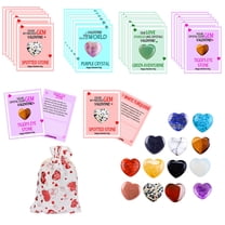 Valentines Day Gifts for Kids - 24 Pack Valentines Cards with Heart-Shape Plastic Crystals - Valentine Gift Exchange for Boys Girls Toddlers Class Classroom School Party (Multicolor)