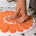 thumbnail image 7 of Chesapeake Bursting Flower 2pc White & Coral Round Bath Rug Set (24" & 30"), 7 of 7