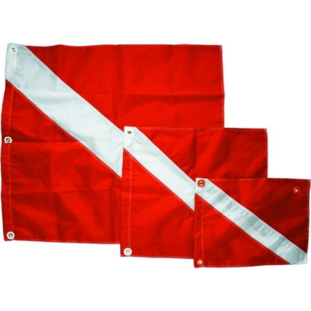 - Innovative Scuba Nylon Diver Down Scuba Diving Flag With 420 Denier Nylon, Sold Brass Grommets , FL0411, Heavy Duty 420 denier nylon (competitor flags.., By Innovative Scuba Concepts