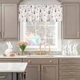 thumbnail image 5 of Valance Curtains for Kitchen Windows Easter Cute Bunny Bow Carrot Rod Pocket Valance Leaves Plant Polka Dot Short Window Curtain Topper for Bedroom Living Room Bathroom 54x18in,1&nbsp;Panel, 5 of 9