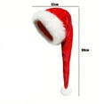 thumbnail image 3 of XUEMAO Christmas Hat for Adult, Watermelon Red Plush Long Santa Hats Xmas Velvet Christmas Hats For Adults Keep Warm Winter Christmas Hat, 3 of 4