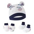 thumbnail image 5 of GYRATEDREAM Newborn Baby Girls Hats Mittens Socks Set Hospital Hat Beanie Infant Bow Hats Baby Cotton Gloves No Scratch Mittens, 5 of 6