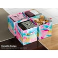 thumbnail image 5 of Sorbus 11" Foldable Fabric Storage Cube Bin, Tie-Dye Watercolor (2 pack), 5 of 7