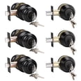 thumbnail image 1 of KNOBWELL 3 Pack Keyed Alike Entry Door Knobs and Single Cylinder Deadbolt Lock Combo Set Security for Exterior and Front Door, Keyed Entry Door Locksets with Deadbolt, Matte Black Finish, 1 of 1