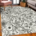 thumbnail image 3 of Vintage Decorative Rug, Oriental Scroll with Swirling Leaves with Eastern Design Inspirations, Quality Carpet for Bedroom Dorm and Living Room, 6 Sizes, Charcoal Grey, by Ambesonne, 3 of 4