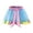 Light Blue, variant on RUTAYY Women 12 Piece Mesh Splicing Colorful Tutu Half Length Bow Rainbow Short Skirt Tutu Skirt Solid Color Flowy Swing Skirts