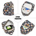 thumbnail image 5 of FORMRS Mini Backpack Purse for Women Travel Daypack Casual Shoulder Bag, Blue Circle Mosaic, 5 of 7