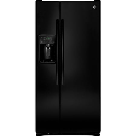 GE GSE23GGKBB - Refrigerator/freezer - freestanding - width: 32.8 in - depth: 35.2 in - height: 69.7 in - 23.2 cu. ft - side-by-side with ice & water dispenser -