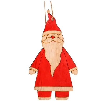 

Veki Christmas Decoration Supplies Wooden Christmas Tree Old Man Angel Decorations Pendant Home Pendant Small Chain for Hanging