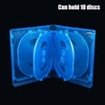 thumbnail image 3 of 4X Caja de Almacenamiento de CD Paquete de 10 Piezas Caja de CD Almacenamiento de CD de Plástico de Doble Cara Caja de CD para Automóvil Caja de DVD Engrosada,Azul, 3 of 6