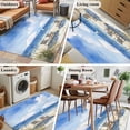 thumbnail image 6 of Watercolor Summer Beach Washable Area Rugs 2.7'x5', Sun Umbrella Low Pile Throw Living Room Rug Non-Slip Sturdy Edge Binding Carpet for Indoor Entryway Bedside Kitchen, 6 of 9