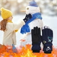 thumbnail image 4 of Kids Ski Gloves with Thick Fleece Lining Warm and Cozy for Age 8-12 Boys Girls Gloves, 4 of 9