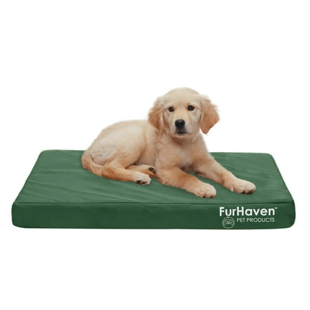 UPC: 0842229125399 | FurHaven Pet Products Indoor/Outdoor Oxford Deluxe Full Support Pet Bed for Dogs & Cats – Forest  Medium