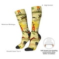 thumbnail image 4 of Gukieu Ethnic African Print Contrast Color Stockings, Elastic Sports Socks Warm Socks Clothing Accessories, Adult Unisex, 4 of 6